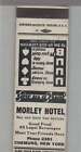 Matchbook Cover - Playing Card Suit - Morley Hotel Chemung, Ny