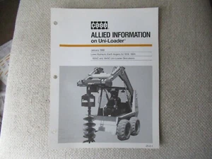 1989 Case lowe hydraulic earth augers 1818 1825 1835C uni-loader spec brochure - Picture 1 of 2