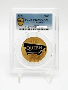 Großbritannien UK 2020 45.5kg Musik Legends Queen 1 OZ Gold Münze PCGS PR70 - Bild 1 von 8