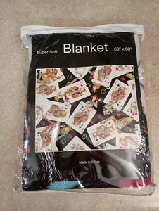 Superweiche Queen Spielkarten Fleecedecke - Bild 1 von 2