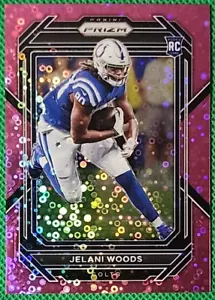 Jelani Woods /15 2022 Panini Prizm Pink No Huddle Prizm SSP Rookie RC Colts - Foto 1 di 3