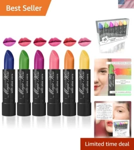 Color Changing Matte Lipstick Set - Aloe Vera Infused 6 Piece for Vibrant Lips - Picture 1 of 11