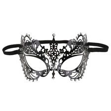 Vintage Hollowed-out Crown Women's Venetian Eye Mask with Diamond Masquerade
