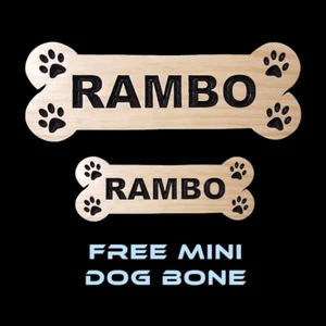 Personalised Dog Bones Large and Free Mini  - Timber Signs - Bild 1 von 11