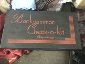 Vintage Backgammon Check-o-kit Selchow Righter 1930 Checkers Board Game New York - Picture 1 of 4
