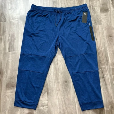NWT Layer 8 Men's Athletic Tech Jogger Pants Blue DRY-QUICK Zipper Pocket 4XL - Image 1 of 4
