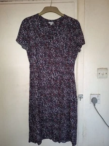 JIGSAW..VESTIDO DE TÉ MEZCLA AZUL PÚRPURA..TALLA 14..DAMAS - Imagen 1 de 3