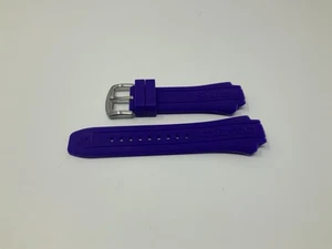 NOS Swiss Legend Neptune Purple Rubber Strap with brushed steel buckle 18mm - Picture 1 of 9