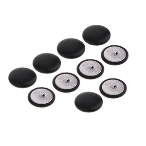 Round Leather Covered Buttons Shank Clothing Scrapbook - Picture 1 of 3