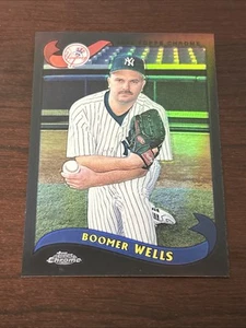 David “Boomer” Wells 2002 Topps Chrome Traded Refractor T80 Black 036/100 - Picture 1 of 3