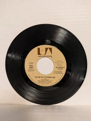 45 ~Paul Anka: "Let Me Get To Know You / One Man Woman/One Woman Man" 1974 (VG+) - Image 1 of 4