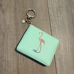 Spartina bestickte Flamingo Mini Geldbörse mintgrün - Bild 1 von 6
