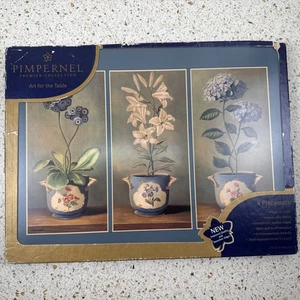 Pimpernel Pariser Blumen Tischsets 6er Set in Box Korkboden 12 x 16 - Bild 1 von 13