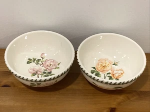 Portmeirion BOTANIC Rosen Großbritannien Müslischalen oder Suppenschüsseln 5,5" - 2er Set - Bild 1 von 6
