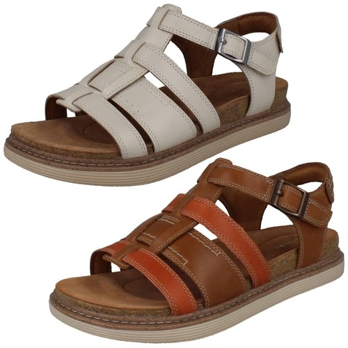 Sandali Gladiatore In Pelle Strappy Da Donna Clarks Con Finti Fibbia Arwell Sun