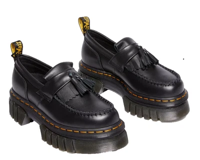 DR. MARTENS Audrick Leather Lux Platform Women's Loafers Sz EU 41 US 9 - Black - Image 1 of 4