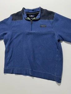 Vineyard Vines Sweater 1/4 Zip Pullover 'The Shep Shirt' Blue Men's size XL - Picture 1 of 8