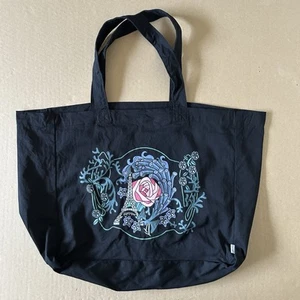 Diptyque Limited Edition Paris Tote Bag Cotton Canvas Black Eiffel Tower & Rose - Picture 1 of 8