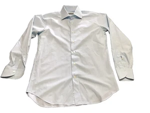 Canali Hemd Herren 38 15 blau kariert Made in Italy Baumwolle Langarm Kleid Preppy - Bild 1 von 10