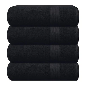 Premium Cotton 4 Pack Bath Towel Set - 100% Pure Cotton - 4 Bath Towels 27x54... - Picture 1 of 7