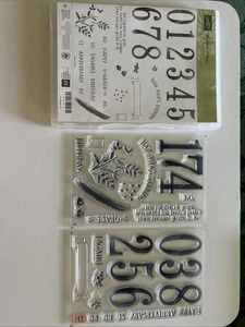 Stampin’ Up! “NUMBER OF YEARS” Stamp Set Birthday Anniversary Grades No. - Picture 1 of 4