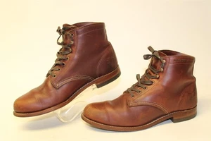 Wolverine 1000 Mile Mens Size 10.5 D Brown Leather Lace Up USA Made Ankle Boots - Picture 1 of 24