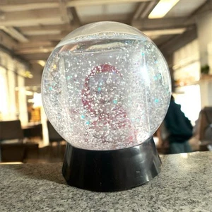 Personalized Christmas Glitter Water Globe – Black Base – Custom Photo Frame - Picture 1 of 2