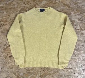 Polo Ralph Lauren Cashmere Wool Jumper Yellow Made In Scotland Womens Medium M - Picture 1 of 9