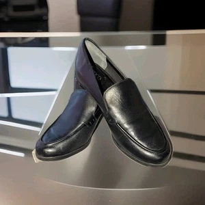 Franco Sarto Franco Bocca Slip On Loafer Black Sophisticated Leather Size 9W - Picture 1 of 7