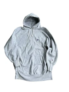 Vintage 90s Champion Reverse Weave Hoodie Heather Gray Made In USA XXL - Bild 1 von 7
