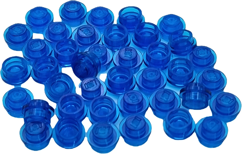 LEGO Nr- 6514055 Plate 1x1 rund blau / 40 Stück - Bild 1 von 1