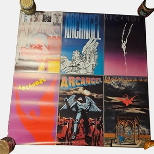 Póster promocional Arcangel 36x36 vintage años 80 exhibición 6 cubiertas de álbum gigante del rock progresivo - Imagen 1 de 8