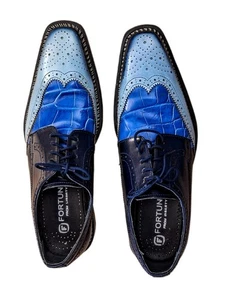 Oxford de cuero con cordones Fortune from Liberty con punta de ala talla 10 para hombre - Imagen 1 de 11