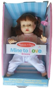 Muñeca bebé Melissa & Doug Mine To Love Brianna con chupete 12”, ojos abiertos/cerrados - Imagen 1 de 4