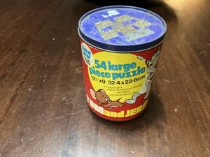 Vintage Whitman Tom & Jerry Jigsaw 54 Pieces 1970’s In Tub/tin Complete Rare!! - Picture 1 of 4