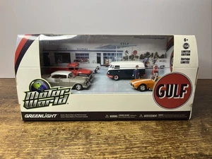 Greenlight Motor World Gulf Set 4 Pack VW Van Raw Green Machine Chase - Picture 1 of 7