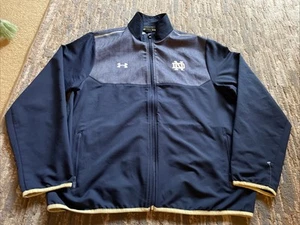 Notre Dame fighting Irish men’s size large under armour full zip jacket - Picture 1 of 16