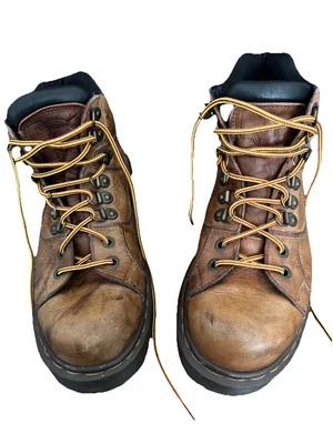 Botas Dr Martens Para Hombres Talla 8 8699 Tobillo Marrón Claro Cuero Envejecido De Colección Inglaterra Foto 1 de 4