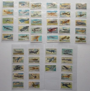 Aeroplanes a full set of 48 original Gallaher cigarette cards in sleeves 1939 - Picture 1 of 2