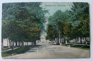 1908 POSTCARD BEAUTIFUL RESIDENTIAL RESIDENT STREET WAUTOMA WISCONSIN #133v - Picture 1 of 2