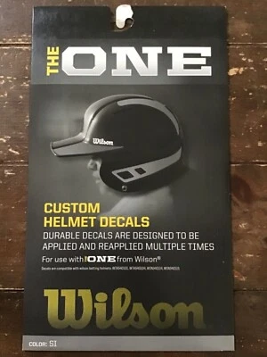 *NEW* THE ONE Custom Baseball/Softball Helmet Decal Silver BB4 - Image 1 of 2