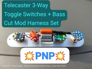 💥PNP💥 Telecaster 3-Way Toggle + 🔥Bass Cut Mod💥 Prewired Wiring Harness Set - Picture 1 of 8
