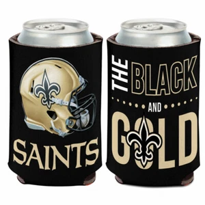 NEW ORLEANS SAINTS SOFT FOAM CAN BOTTLE COOZIE COOLER KOOZIE HOLDER NFL LICENSED - Picture 1 of 1