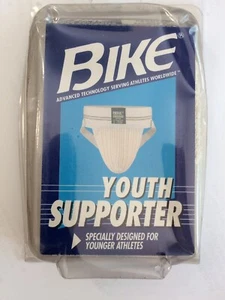 Vintage BIKE Youth Athletic Supporter Jock Strap White - NEW #7113 Deadstock NOS - Picture 1 of 4