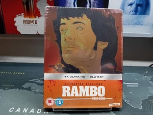 RAMBO: FIRST BLOOD LIMITED EDITION 4k UHD + Blu-ray Steelbook NEW SEALED - Picture 1 of 2