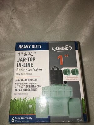 Orbit 3/4" & 1" Jar Top In-Line Sprinkler Valve New - Image 1 of 4