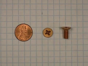 VITE MACCHINA #(12-24) x 1/2" ACCIAIO, TESTA PIATTA SOTTOSQUADRATA, PHILLIPS DRIVE, BRONZO - Foto 1 di 1