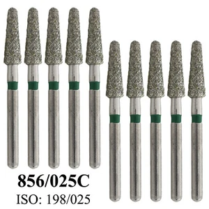 Fresa dental de diamante cónica de extremo redondo 856/025C grano grueso fresas FG rebabas de alta velocidad - Imagen 1 de 17