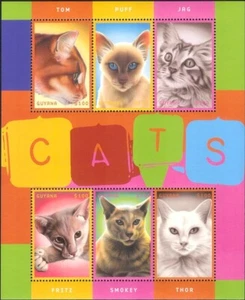 Guyana 2001 gatos/animales/naturaleza/mascotas domésticos 6 V m/s (b2105r) - Imagen 1 de 1