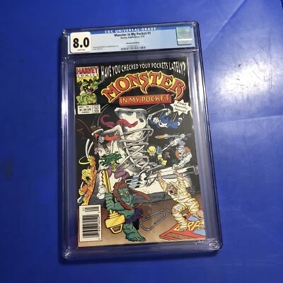 Monster in My Pocket 1 Newsstand CGC 8.0 1st APPEARANCE Comic 1991 OPTIONED - Image 1 of 4